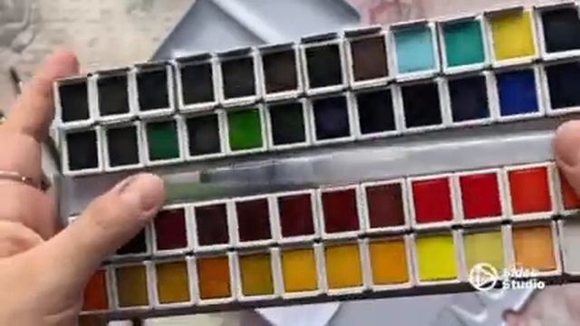 My new watercolor supplies, Мои новые акварельные краски и кисти!!!! смотреть онлайн