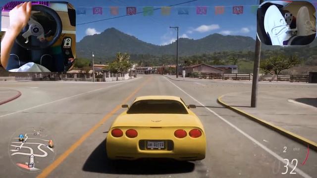 Rebuilding Chevrolet Corvette C5 Z06 - Forza Horizon 5 (Steering Wheel + Shifter) | Home Racer смотреть онлайн