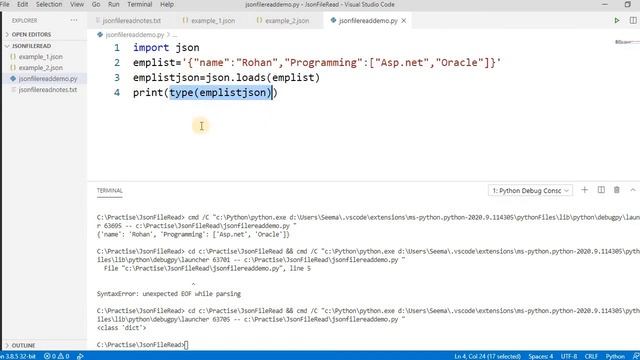 Working with JSON Data using the Json Module | Reading JSON File and Data | Python Tutorial смотреть онлайн