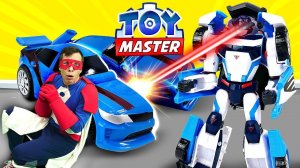 Видео про игрушки - Тоймастер. Тоботы против десептиконов. Игры с трансформерами!