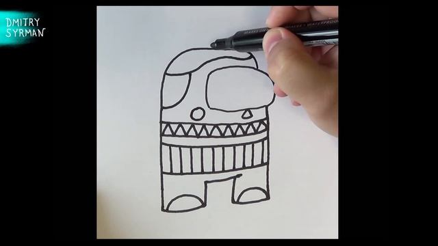 Как нарисовать Амонг Ас Кошмарного Балунбоя ФнаФ, How to draw Among Us Nightmare Balloon Boy FnaF смотреть онлайн