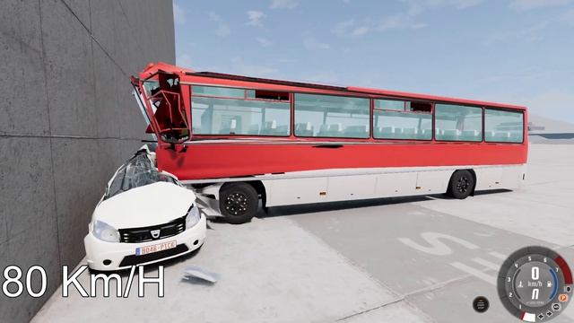 IKARUS vs DACIA SANDERO! 120 Km/H CRASH TEST! - BeamNg Drive смотреть онлайн