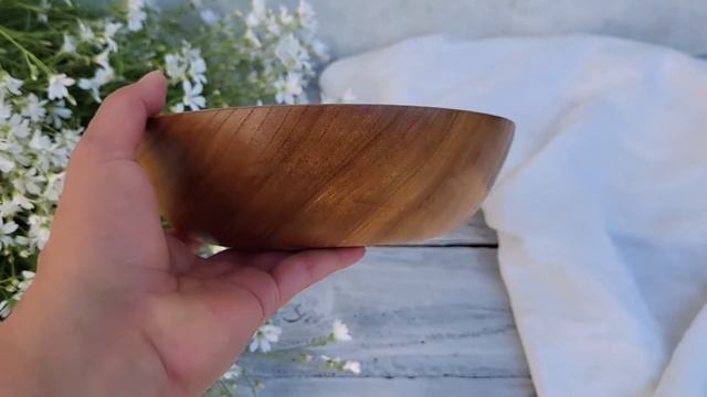 Деревянный салатник из вяза смотреть онлайн