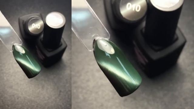 Гель-лак Кошачий глаз (серо-зеленый). Cat eyes nail polish смотреть онлайн