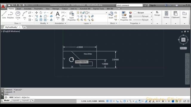 AutoCAD 2015 - Selection Methods and Modifying Grips - FTL Tutorial смотреть онлайн