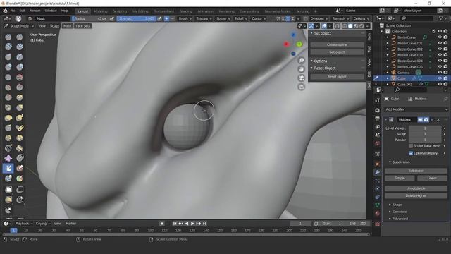 Sculpting Cthulhu in Blender 2.93 - Timelapse смотреть онлайн