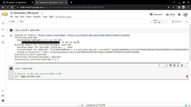 QR Code Generator in Google Colab смотреть онлайн