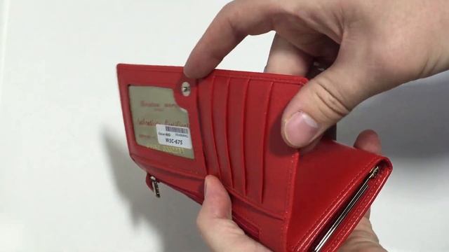 Женский кошелек из натуральной кожи красный Bristan-Wero-117720-Red смотреть онлайн