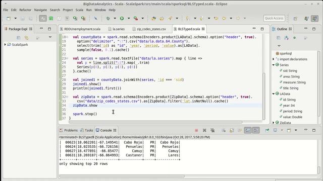Spark SQL: Typed Datasets Part 6 (using Scala) смотреть онлайн