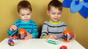 Спецтехника Технопарка Открываем яйца сюрпризы с машинками Машинки для детей Машинки игрушки