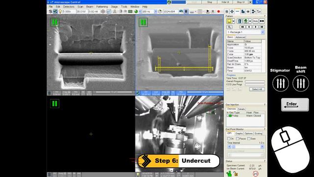 Lift-out by Focused Ion Beam (Step 6): Undercut смотреть онлайн