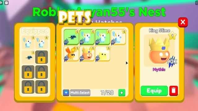 King Slime Stats | Pet Swarm Simulator ( Roblox ) смотреть онлайн
