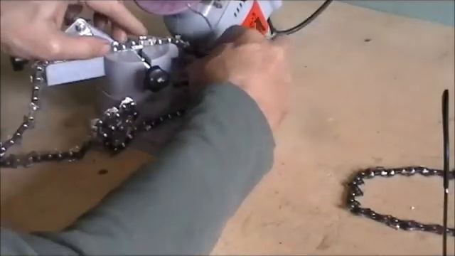 Заточка цепи для пилы на станке -начинающим смотреть онлайн