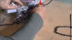 Заточка цепи для пилы на станке -начинающим