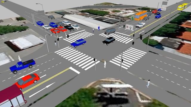 VISSIM simulation of two traffic light junctions within Recife, Brazil, Part 2 смотреть онлайн