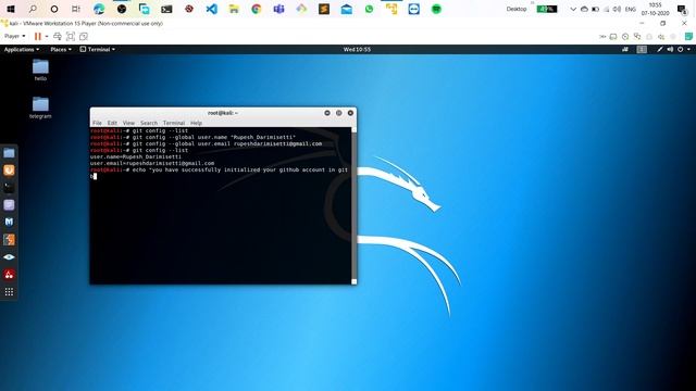 GITHUB ACCOUNT INITIALIZATION IN GIT BASH TERMINAL смотреть онлайн