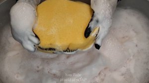 ASMR/Sponge squeezing/Губки и густая пенка/Пудра для ванны, жидкое мыло, фейри и молочко