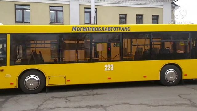 Бобруйск, новый автобус маз-203.016 N°223 едет на конечную ост. "Дзержинского" (28.12.2020) смотреть онлайн