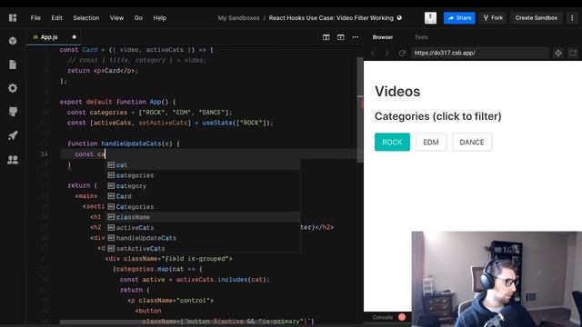 React Hooks Use Case: Video Filter | Live Stream смотреть онлайн