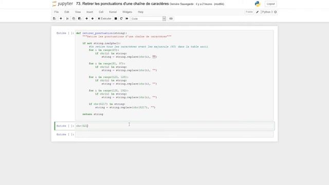 [Algorithme] - 73. Retirer les ponctuations d'une chaîne de caractères [Python] смотреть онлайн