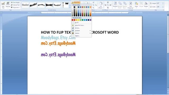 How to Flip or Reverse Text Using Microsoft Word смотреть онлайн