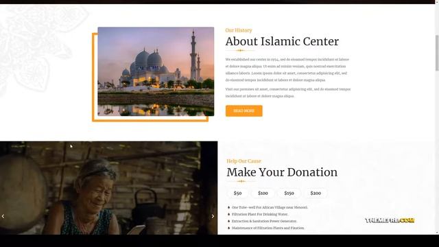 Taqwa - Islamic Center WordPress Theme muslim arabic Build Website смотреть онлайн