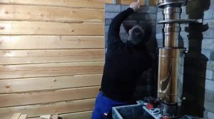 Изоляция деревянной стены от печи, в парной