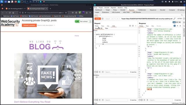 Portswigger - GraphQL API Vulnerabilities - Lab #1 Accessing Private GraphQL posts смотреть онлайн