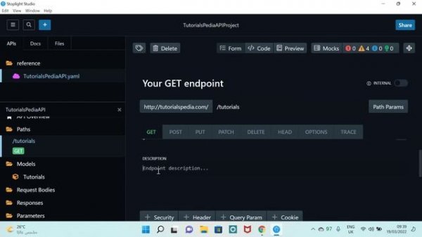 Document REST API in Stoplight Studio | Swagger Tutorial | OpenAPI Tutorial | OpenAPI Documentation