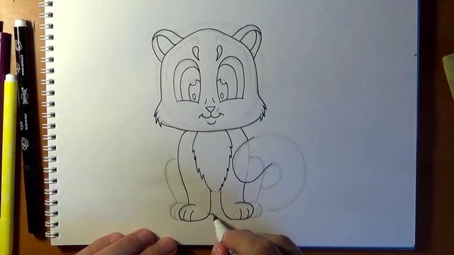 How to draw Cute snow leopard, Cómo dibujar un leopardo, Как нарисовать снежного леопарда смотреть онлайн