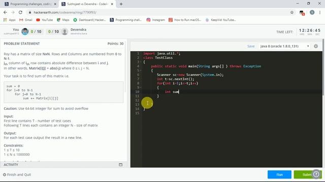 CodeArena - Random Opponent vs Me - Hackerearth смотреть онлайн