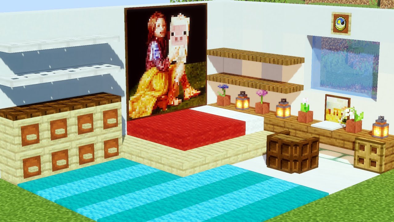 ДИЗАЙН СПАЛЬНИ В МАЙНКРАФТ БЕЗ МОДОВ!