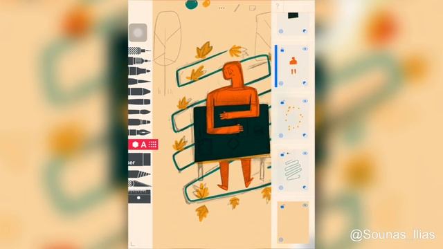 :::Drawing on ipad with Tayasui Sketches #53::: смотреть онлайн