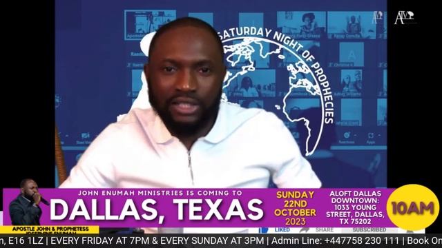 SATURDAY NIGHT OF PROPHECIES || APOSTLE JOHN ENUMAH смотреть онлайн