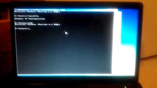 Administrator: X:\windows\system32\cmd.exe