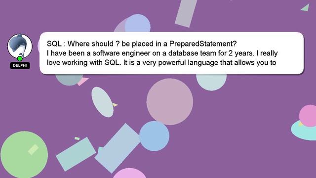 SQL : Where should ? be placed in a PreparedStatement? смотреть онлайн