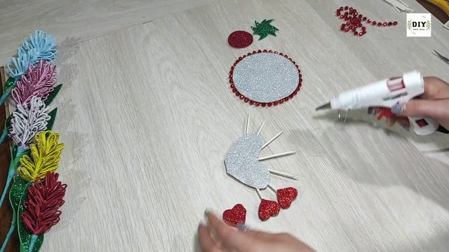 DIY Подарок на 8 марта своими руками Поделки из фоамирана Декор Валентинка смотреть онлайн