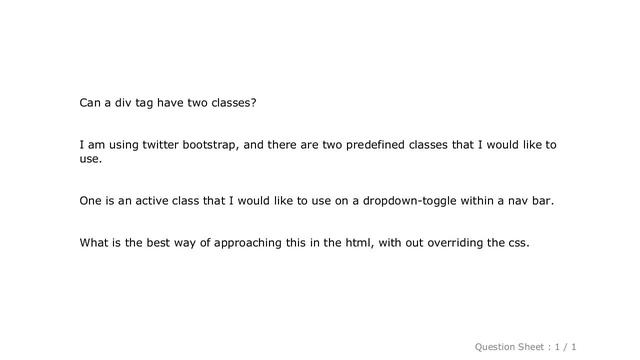 CSS : Can a div have multiple classes (Twitter Bootstrap) смотреть онлайн