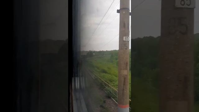 Курское направление|Ясногорск - Тула-1-Курская из окна элеетропоезда ЭП2Д-0031. смотреть онлайн