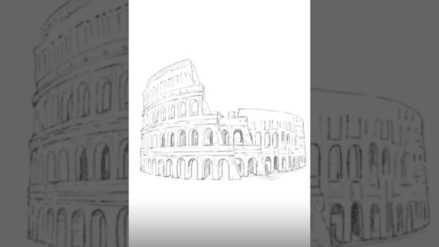 Учимся рисовать: колизей Learning to draw: The Colosseum смотреть онлайн