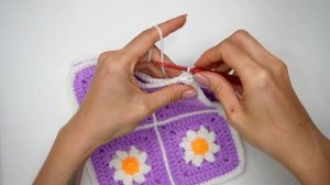 Вязаная сумка из квадратов крючком - МК для начинающих