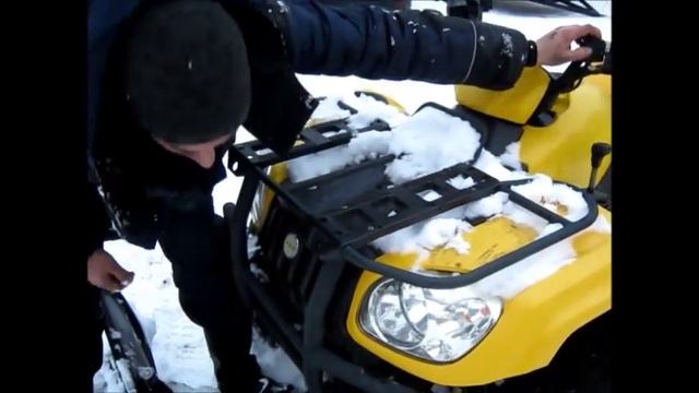 Установка снегоотвала для уборки снега на квадроцикл CFMOTO смотреть онлайн