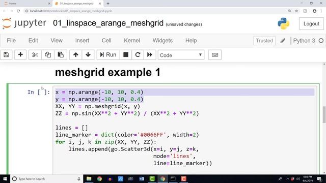 EP016 - Python Plotly - linspace(), arrange(), and meshgrid() смотреть онлайн