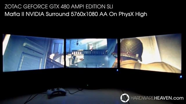 Mafia II - NVIDIA SURROUND - Zotac GTX 480 AMP! in SLI (5760x1080) смотреть онлайн