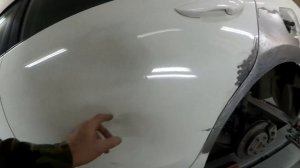 Как выправить заднее крыло и дверь после аварии  ч 2