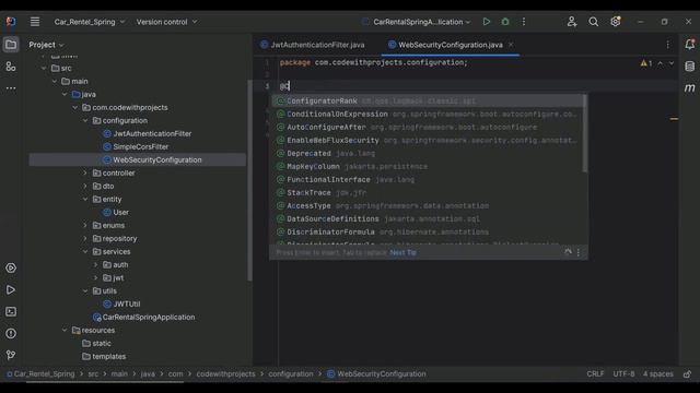 Create a JWT Token Generation/Login Rest API in Spring Boot | Car Rental Project | Part 8 смотреть онлайн