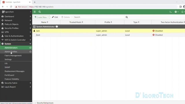 Managing Administrator User Accounts on FortiGate - Full Access, Read-Only & User-Defined (Part 2) смотреть онлайн
