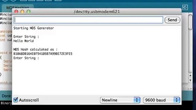 MD5 Hash Generation on the Arduino смотреть онлайн