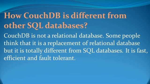 Apache CouchDB Interview Questions and Answers for freshers and experienced– Part 1 смотреть онлайн