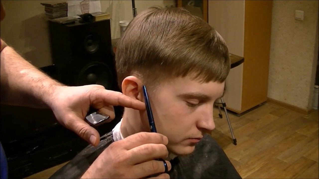 мужская стрижка модельная. Men's haircut смотреть онлайн